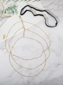 Rhinestone trang trí đùi chuỗi - Vàng - Xem 3