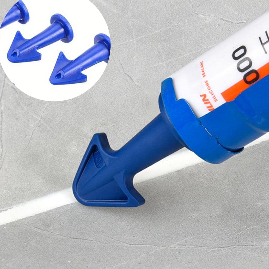 3pcs Caulk Nozzle, Silicone Applicator Caulk Tool, Scraper Applicator Silicone Grout Caulking Tool, Sealant Nozzle Epoxy Piston Accessory For Floor Cleaning Tile Brick Joint Dirt Spatula