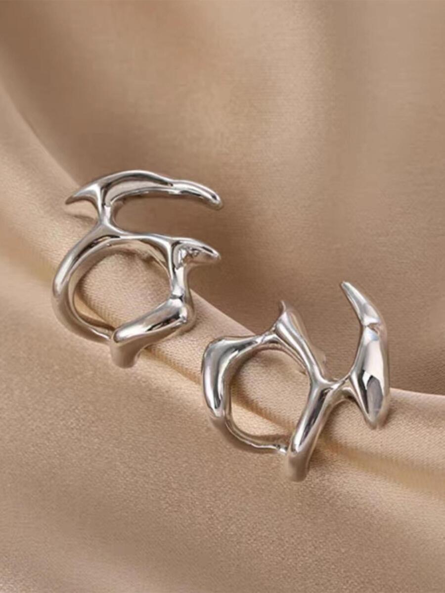 Bông tai có cấu trúc - Bạc - Xem 1