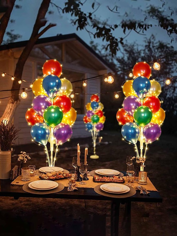 1set PVC Balloon Stand, Modern Clear Balloon Holder For Party SHEIN USA