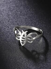 1 Máy Tính Tối Giản Rỗng Ra Ong Trang Trí Nhẫn Cho Nữ Trang Trí Hàng Ngày Quà Tặng Của Bạn Bè - Bạc - Xem 1