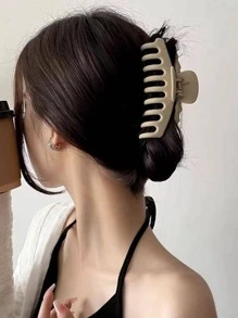 4 cái Phụ nữ Hình chữ nhật & Thiết kế gợn sóng Vuốt tóc thông thường cho cuộc sống hàng ngày - Cà phê - Xem 3