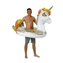 Pool Candy 48" Jumbo Pool Tube (Glitter Unicorn) (2 Pack) - Multicolor - View 6