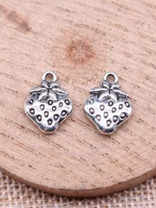 12pcs/set Strawberry DIY Pendant - Ancient Silver - View 3