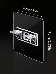 4pcs Clear Punch-free Wardrobe Partition Rack