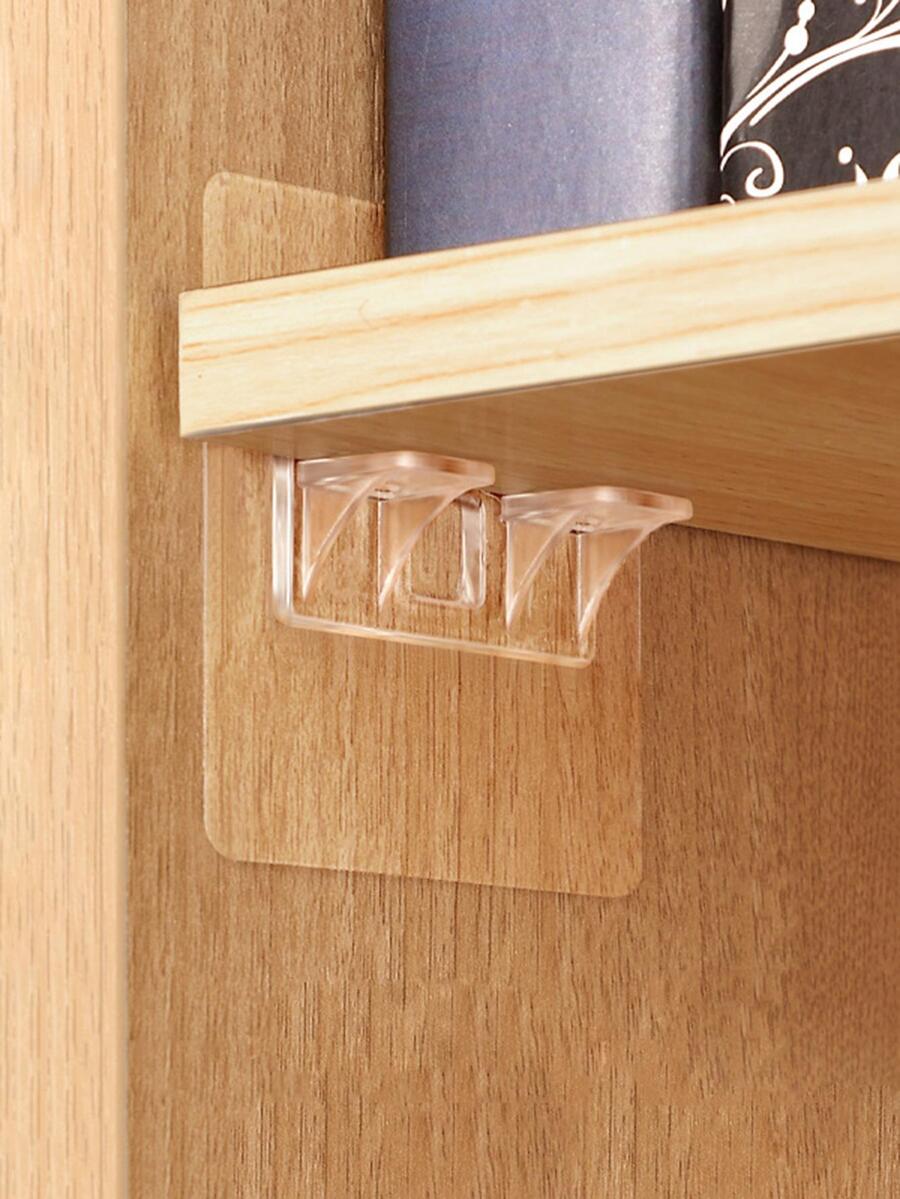 4pcs Clear Punch-free Wardrobe Partition Rack