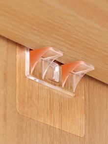 4pcs Clear Punch-free Wardrobe Partition Rack