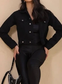 ACME MADE IN CHINA Women Denim Jackets & Coats - 黑色 - 查看 5