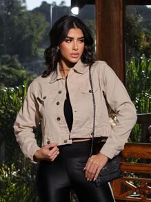 ACME MADE IN CHINA Women Denim Jackets & Coats - 米色 - 查看 4
