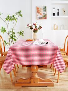 1 pieza Mantel a cuadros rojos y blancos de estilo minimalista para Navidad, mantel rectangular lavable, adecuado para aparador, mesita de noche, decoración del hogar, picnic, camping, reuniones, cenas, cumpleaños, fiestas, vacaciones, bodas, Navidad, Año Nuevo, todas las estaciones, otoño - Rojo - Ver 6