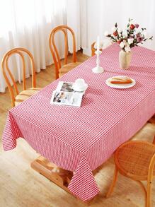 1 pieza Mantel a cuadros rojos y blancos de estilo minimalista para Navidad, mantel rectangular lavable, adecuado para aparador, mesita de noche, decoración del hogar, picnic, camping, reuniones, cenas, cumpleaños, fiestas, vacaciones, bodas, Navidad, Año Nuevo, todas las estaciones, otoño - Rojo - Ver 10