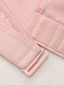 Áo lót thể thao Nữ Lộ Lưng Dây kéo Tất cả trên in - Màu Hồng baby - Xem 10