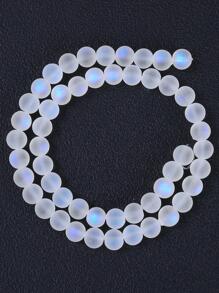 Uma Linha de 50 Peças de Contas de Vidro Glitter Bicolor de 8mm Usadas para Fazer Joias DIY de Mulheres (50 Contas Soltas/Saco)