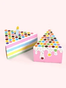 Hộp gói quà 6 chiếc bằng giấy, Hộp quà hình bánh tam giác hiện đại cho bữa tiệc - Nhiều màu - Xem 3