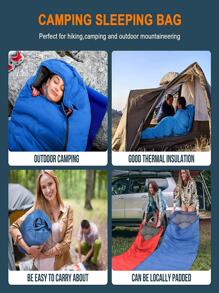 1pc Sleeping Bag For Adults Kids Boys And Girls, Suitable For Outdoor Camping, Backpacking, Traveling, Lightweight Design, Comes With Compression Bag - Army Green - View 3