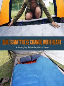 1pc Sleeping Bag For Adults Kids Boys And Girls, Suitable For Outdoor Camping, Backpacking, Traveling, Lightweight Design, Comes With Compression Bag - Army Green - View 5