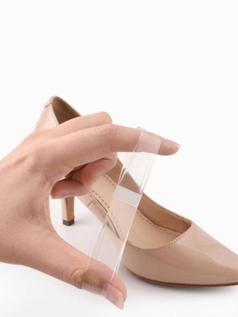 1pair Transparent Elastic Shoe Laces, Slip Resistant, Prevent Shoe Deformation, Suitable For High Heels, Shoes, Sandals