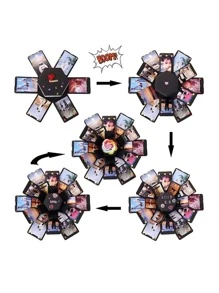 1入組創意爆炸禮物驚喜愛情紙六角DIY相冊剪貼簿女式男式生日禮物