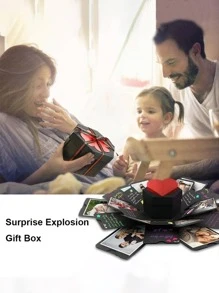 1入組創意爆炸禮物驚喜愛情紙六角DIY相冊剪貼簿女式男式生日禮物