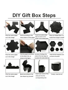 1入組創意爆炸禮物驚喜愛情紙六角DIY相冊剪貼簿女式男式生日禮物