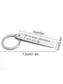 Mother's Day Gift For Mom Drive Keychain Keyring Men Women Stainless Steel Bag Pendant Key Chain - Silver - View 1