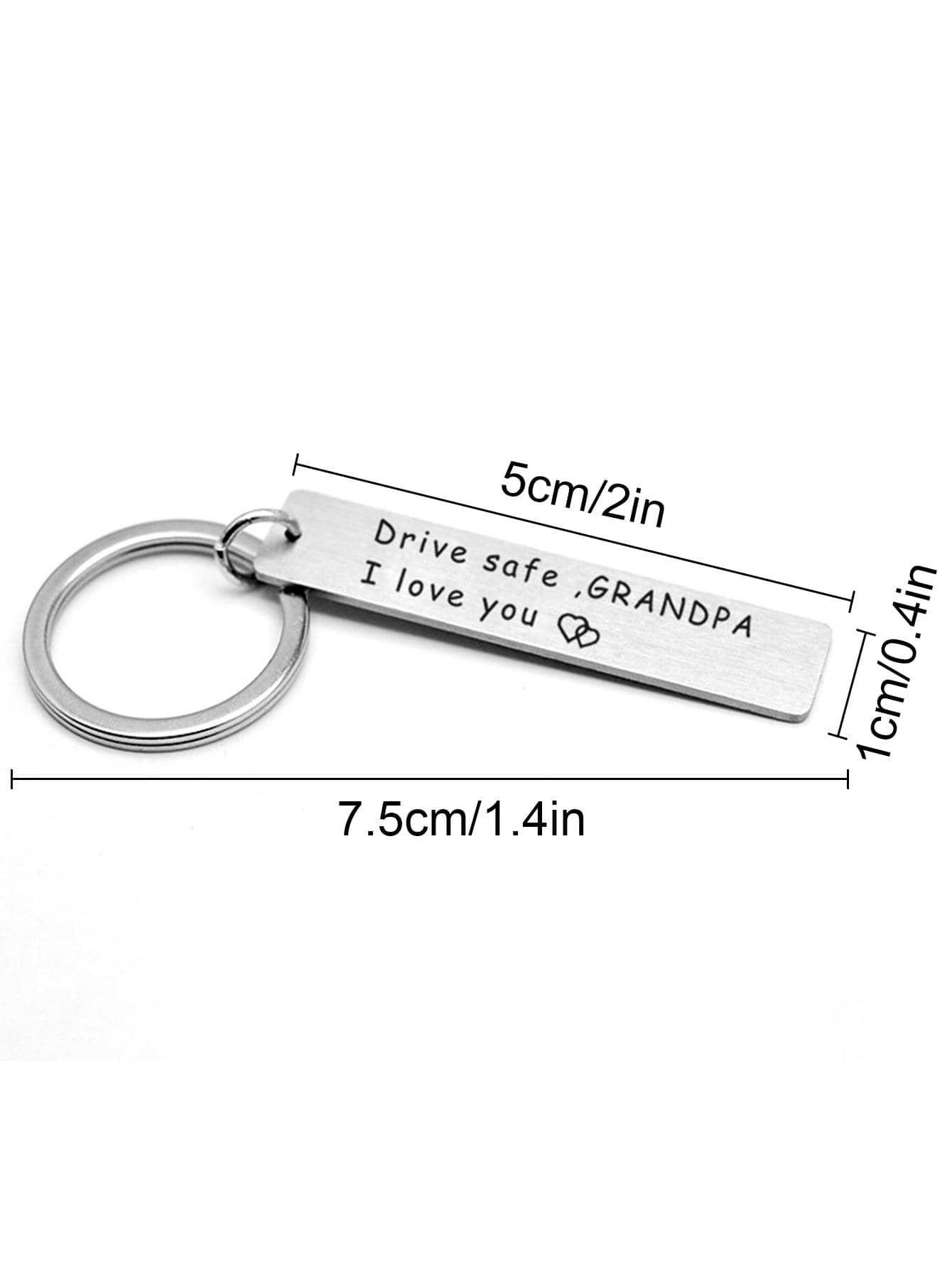 Mother's Day Gift For Mom Drive Keychain Keyring Men Women Stainless Steel Bag Pendant Key Chain - Silver - View 1