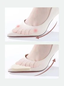 2pcs Minimalist Inserts, Fabric Fashion Shoe Inserts For Pumps - Apricot - View 3