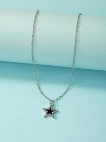 Vòng cổ quyến rũ ngôi sao rhinestone - Bạc - Xem 4