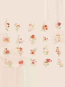40pcs Flower Pattern Sticker - Multicolor - View 4