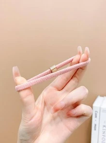 50入組女孩蝴蝶結和人造珍珠裝飾時尚髮圈適用於日常生活 - 彩色 - 查看 4