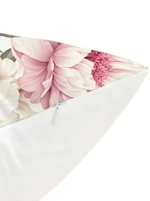 1pc Floral Print Cushion Cover Without Filler - Multicolor - View 3