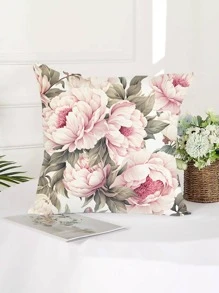1pc Floral Print Cushion Cover Without Filler - Multicolor - View 5