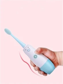 1pc Cartoon Design Electric Toothbrush - Baby Blue - View 1