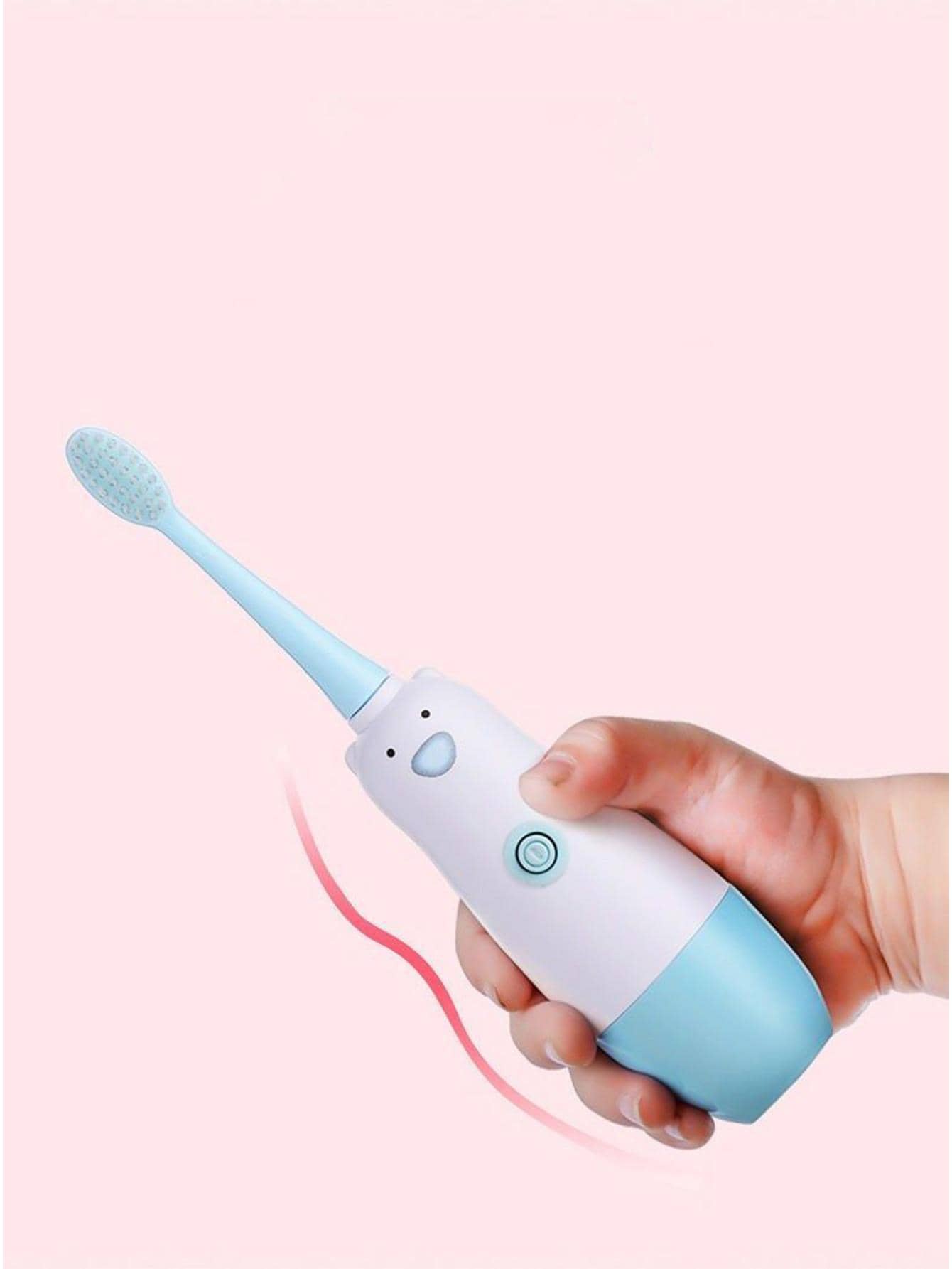 1pc Cartoon Design Electric Toothbrush - Baby Blue - View 1
