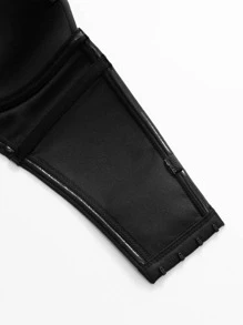 Women's Plus Size Non-Slip Underwire Strapless Bra - Black - View 8