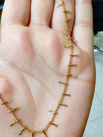 1pc Fashion Stainless Steel Geometric Charm Choker For Women For Daily Life