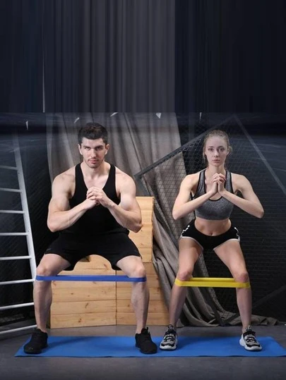 1入組瑜伽彈性彈力帶