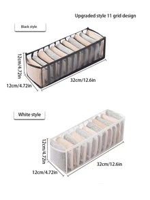 1 Hộp Bảo Quản Ngăn Kéo Nhiều Lưới, Hộp Bảo Quản Đồ Lót Polyamide Hiện Đại Cho Gia Đình - trắng - Xem 4