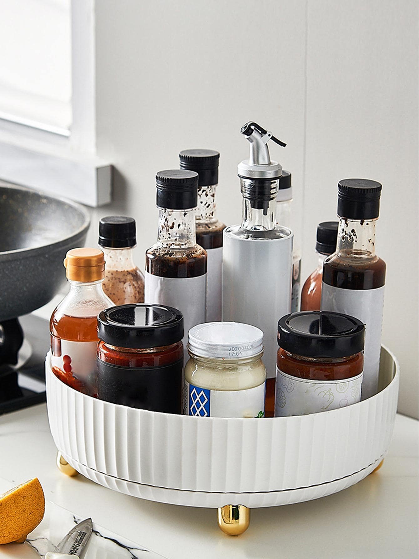 1入組塑膠香料收納現代可旋轉收納架