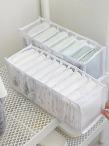 1 Hộp Bảo Quản Ngăn Kéo Nhiều Lưới, Hộp Bảo Quản Đồ Lót Polyamide Hiện Đại Cho Gia Đình - trắng - Xem 6