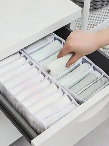 1 Hộp Bảo Quản Ngăn Kéo Nhiều Lưới, Hộp Bảo Quản Đồ Lót Polyamide Hiện Đại Cho Gia Đình - trắng - Xem 3