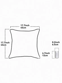 1入組素色棕色靠墊套無填充物極簡主義梭織面料裝飾抱枕套適合家居四季皆宜 - 棕色 - 查看 6