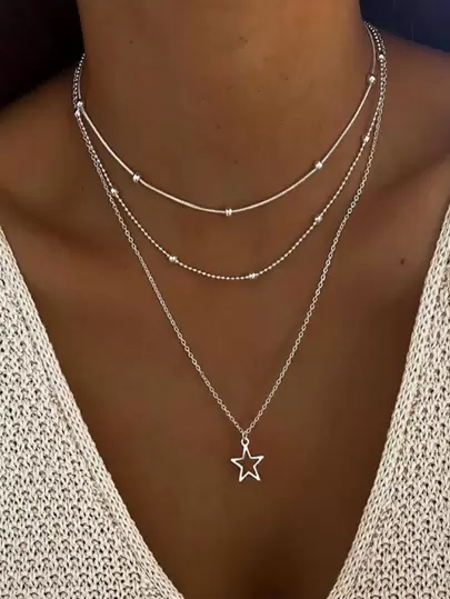 Star Charm Layered Necklace