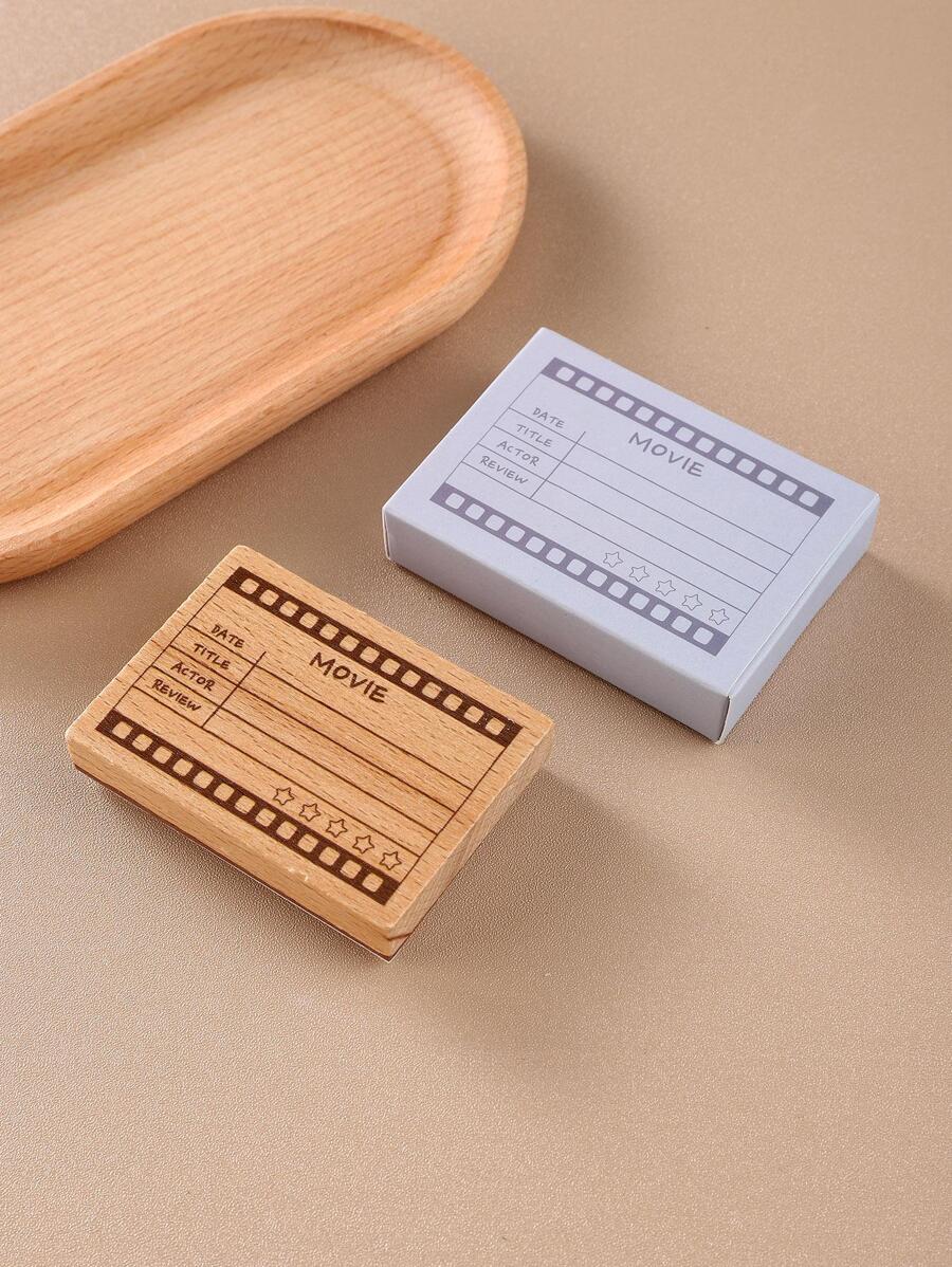 1pc Wooden Stamp - Multicolor - View 1