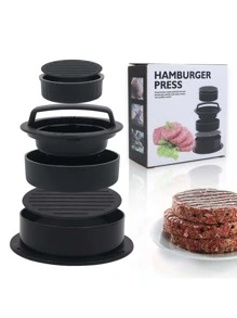 1入組塑料肉餡餅工具，廚房用簡約普通圓形肉餡餅模具