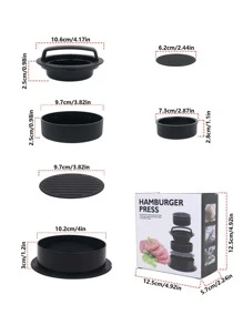 1入組塑料肉餡餅工具，廚房用簡約普通圓形肉餡餅模具