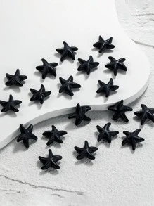 20入組/包休閒海星形DIY珠子適合女士DIY首飾製作 - 黑色 - 查看 3
