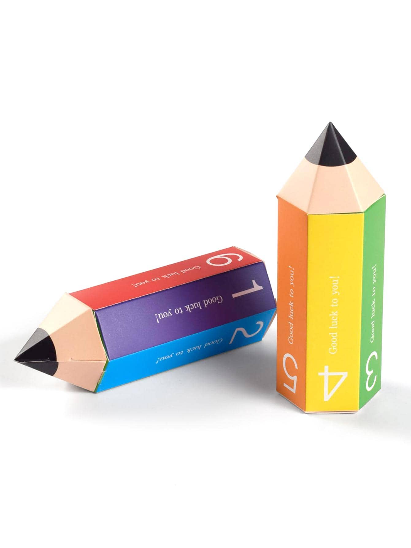 8入組/套紙糖果創意鉛筆設計禮物盒適合派對 - 彩色 - 查看 1