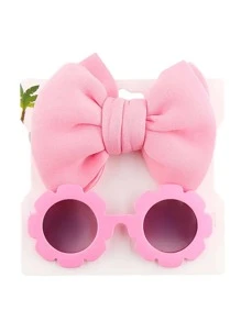 1 Bộ Kính Dự Tiệc & Băng Đô, Thiết Kế Hoa & Nơ Hiện Đại Đảng Kính & Băng Đô Bộ Cho Gia Đình - Màu Hồng  San hô - Xem 5