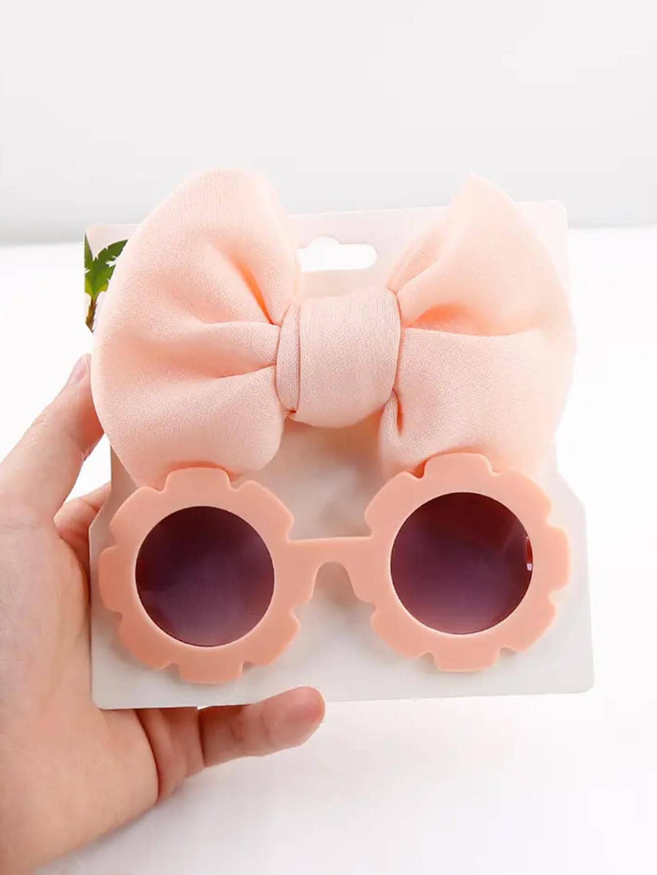 1 Bộ Kính Dự Tiệc & Băng Đô, Thiết Kế Hoa & Nơ Hiện Đại Đảng Kính & Băng Đô Bộ Cho Gia Đình - Màu Hồng  San hô - Xem 1